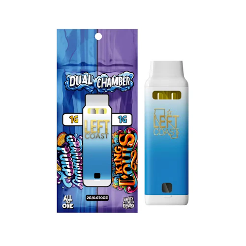 Left Coast - 2g Dual Chamber Disposable - Granddaddy Purp x King Louis