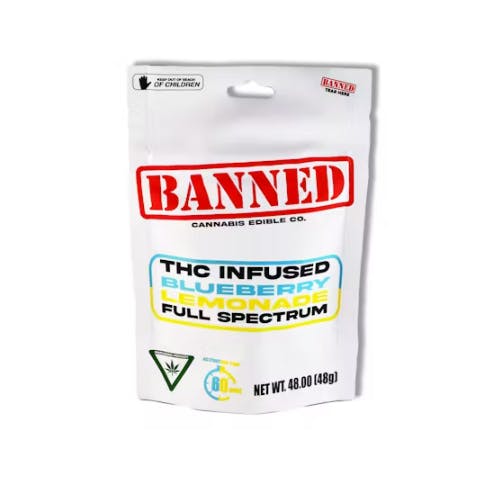 Product: BANNED EDIBLE CO. | BLUEBERRY LEMONADE - 200MG GUMMIES 4PK | HYBRID