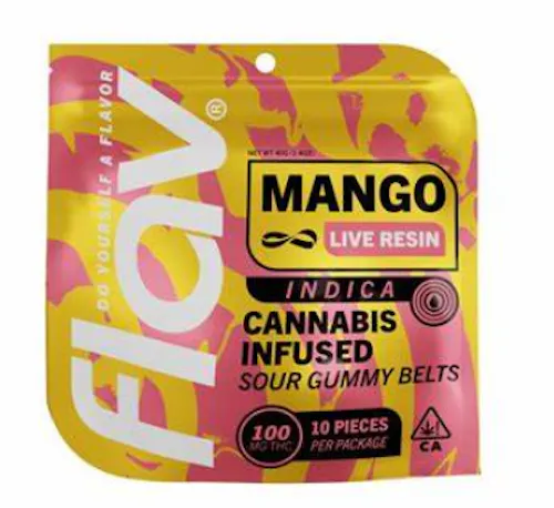 Mango 100mg Live Resin Gummy Belts-1