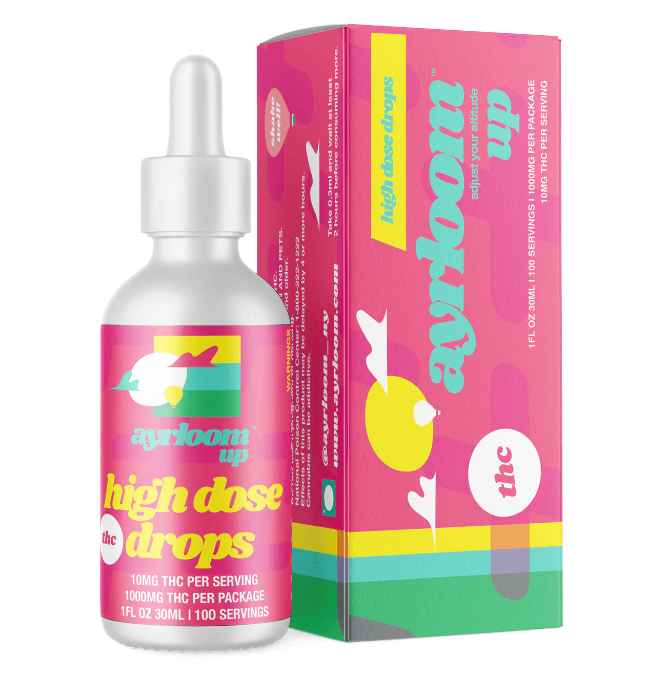 Ayrloom | High Dose Drops | 1000mg THC-1