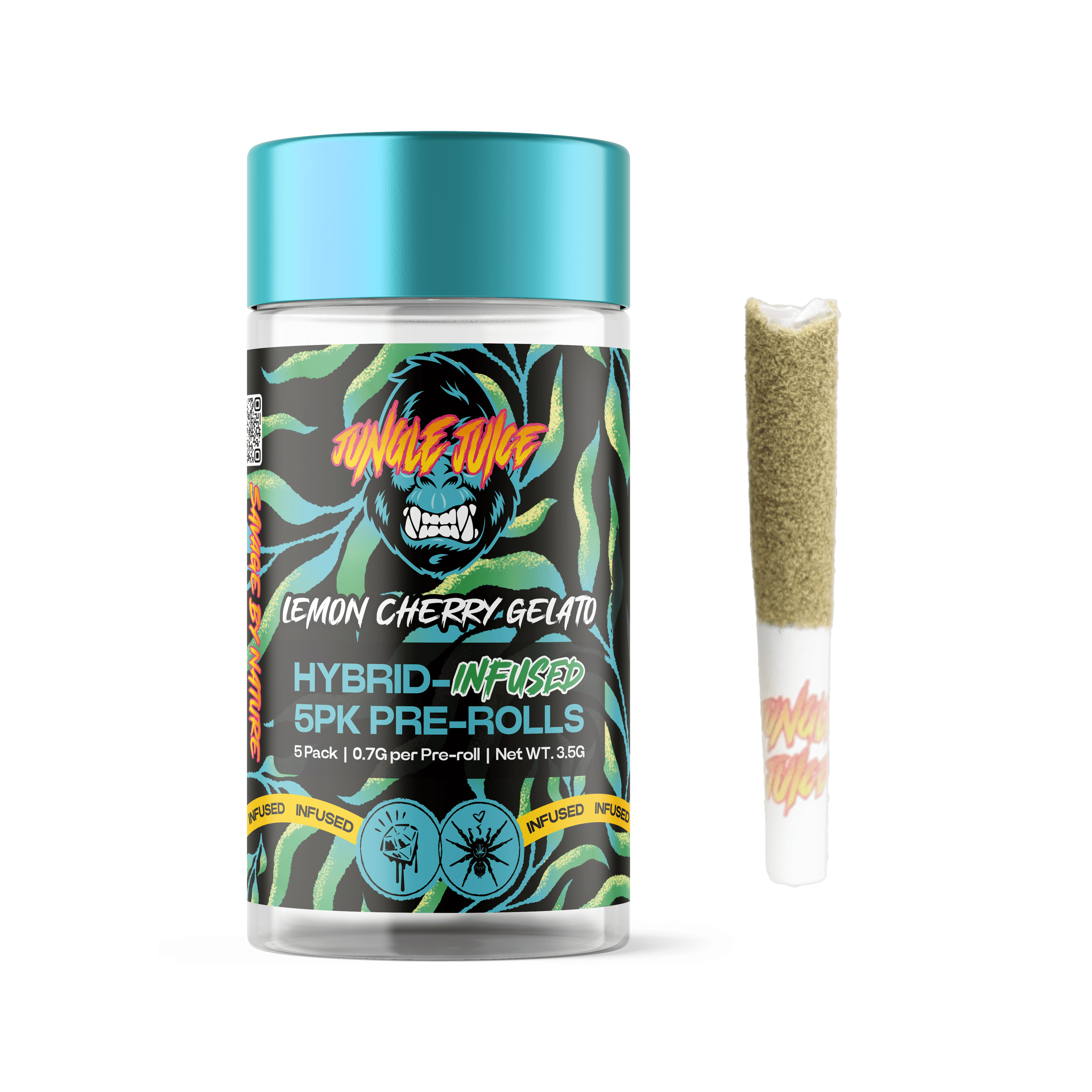 Lemon Cherry Gelato - 5 pk (0.7g) Tarantula Pre-Rolls | Gramz