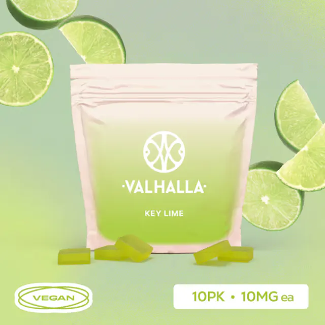 Valhalla Gummies 2.0 Key Lime 10pk/100mg (sativa, 2.8g)