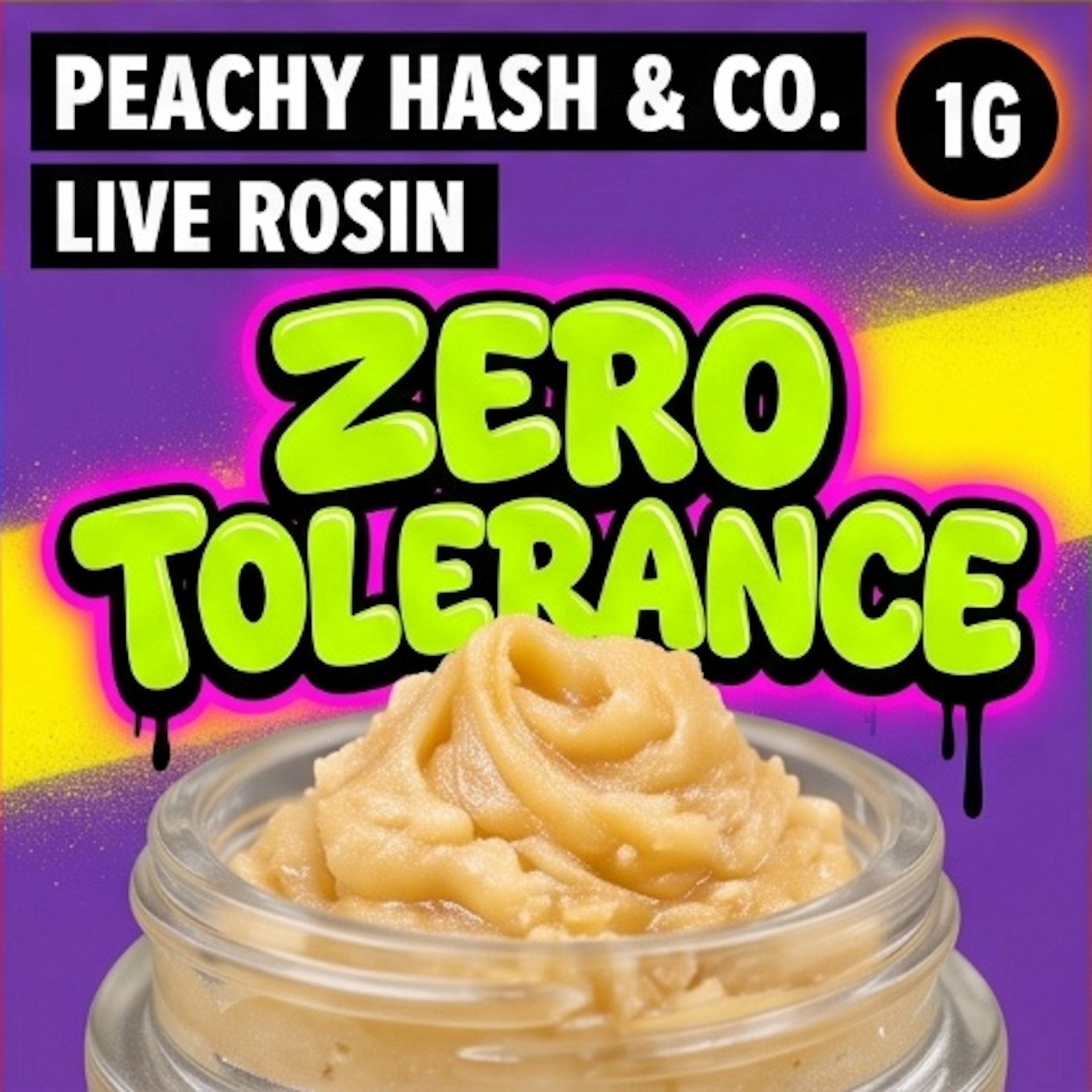 Peachy Hash & Co. - Zero Tolerance Live Rosin