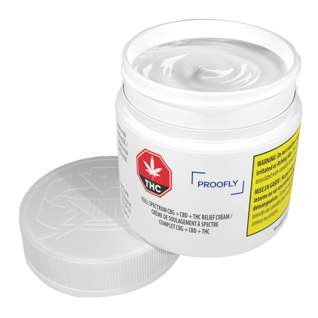 Full Spectrum CBG + CBD + THC Relief Cream - Sativa - 100g