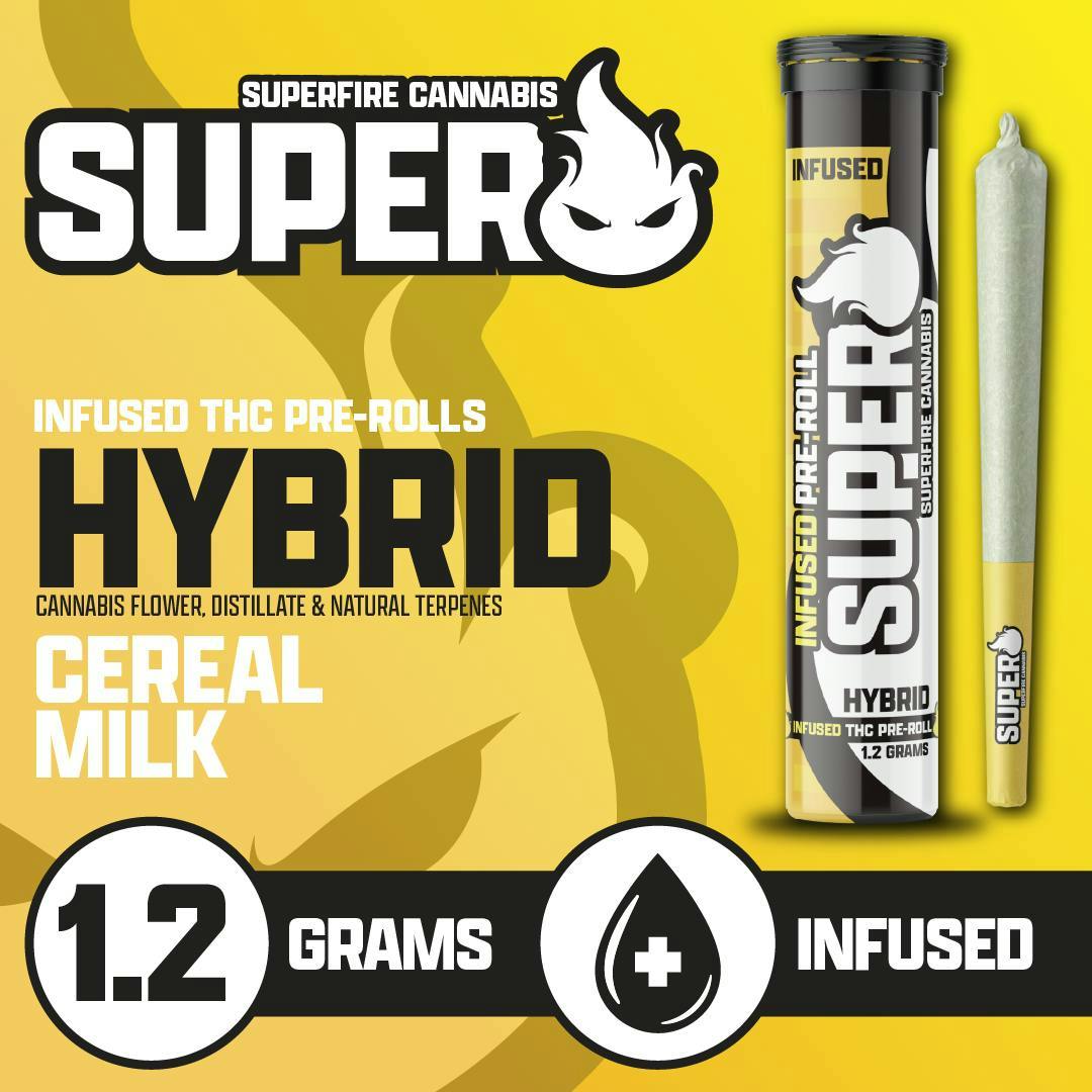 SuperFire - 1.2g Infused Preroll - Cereal Milk