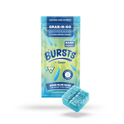 Sauce - 200mg Live Resin Gummies - Sour Blue Raspberry