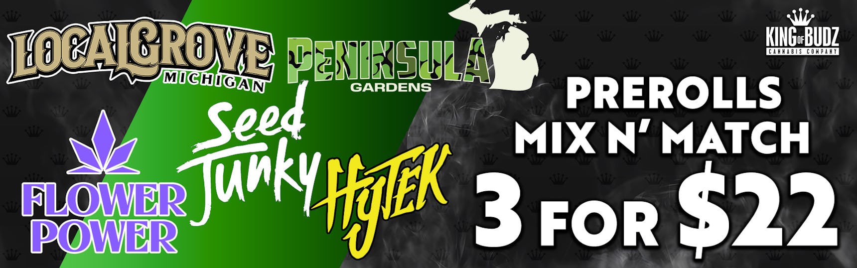 Local Grove Peninsula Seed Junky Flower Power AND Hytek - 3/$22