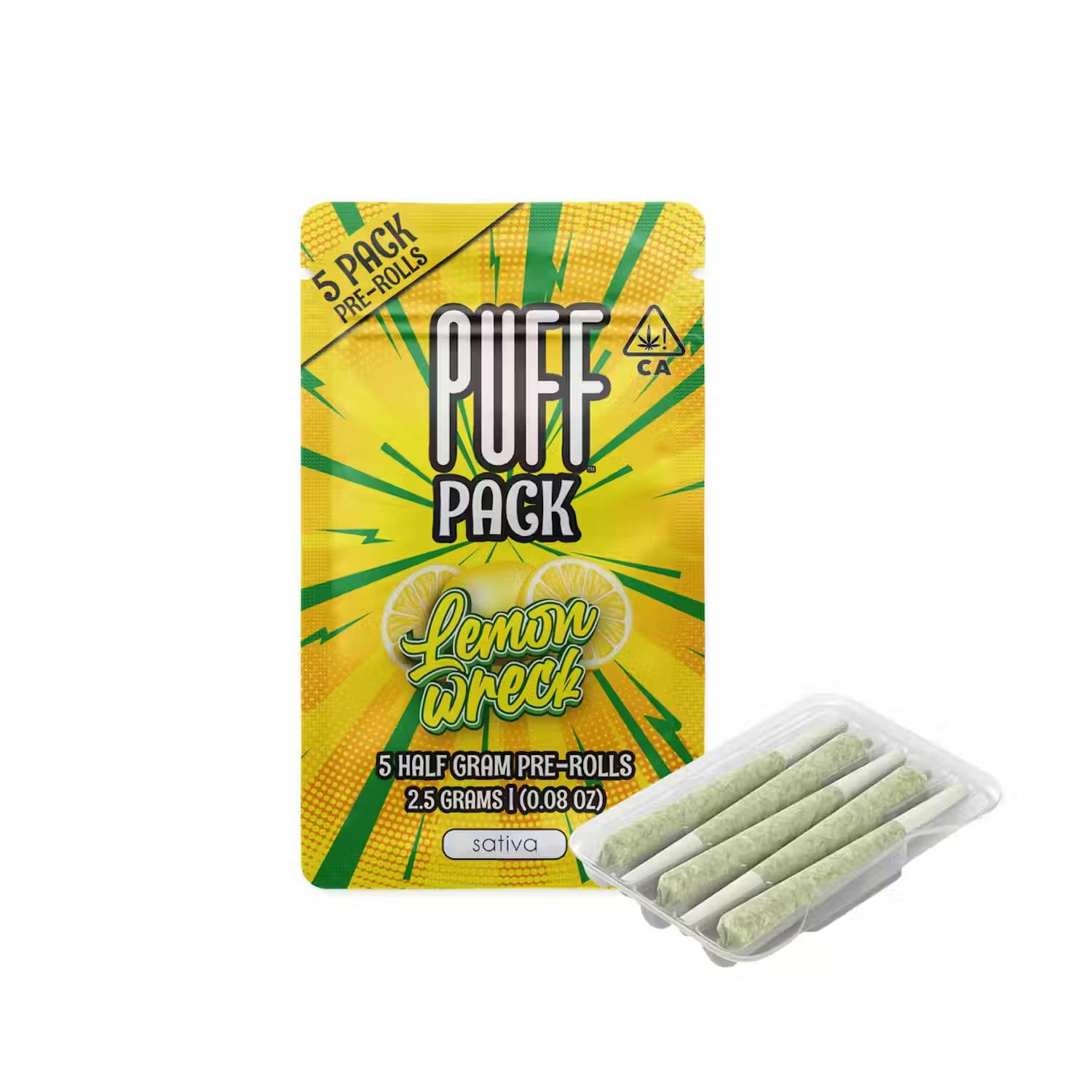 Product Puff - Lemonwreck - 2.5g 5pk - Pre Rolls