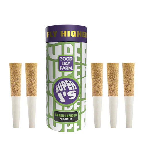 GDF: Infused Pre-Roll Pack | Cosmic Grape x Kool Whip | Super Js | 0.5g | 5pk-1