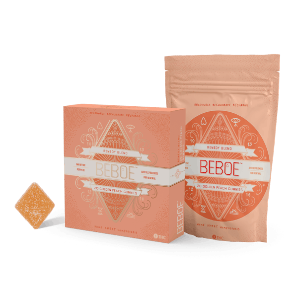 Beboe Sour Golden Peach 2:1 [CBD:THC] Gummies