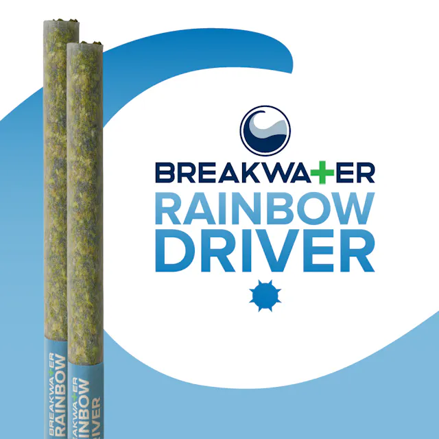 Breakwater Pre-Roll Pack Rainbow Driver 2pk/1g (hybrid, packs)