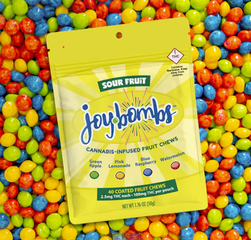 Sour Fruit Joy Bombs – 40pk/100mg (2.5g THC each)-active