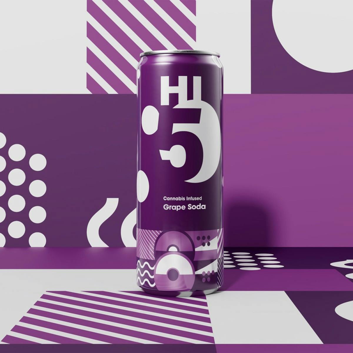 Hi5 Grape | 12oz Soda | 20mg (4pk) - Native Sun Cannabis Cannabis