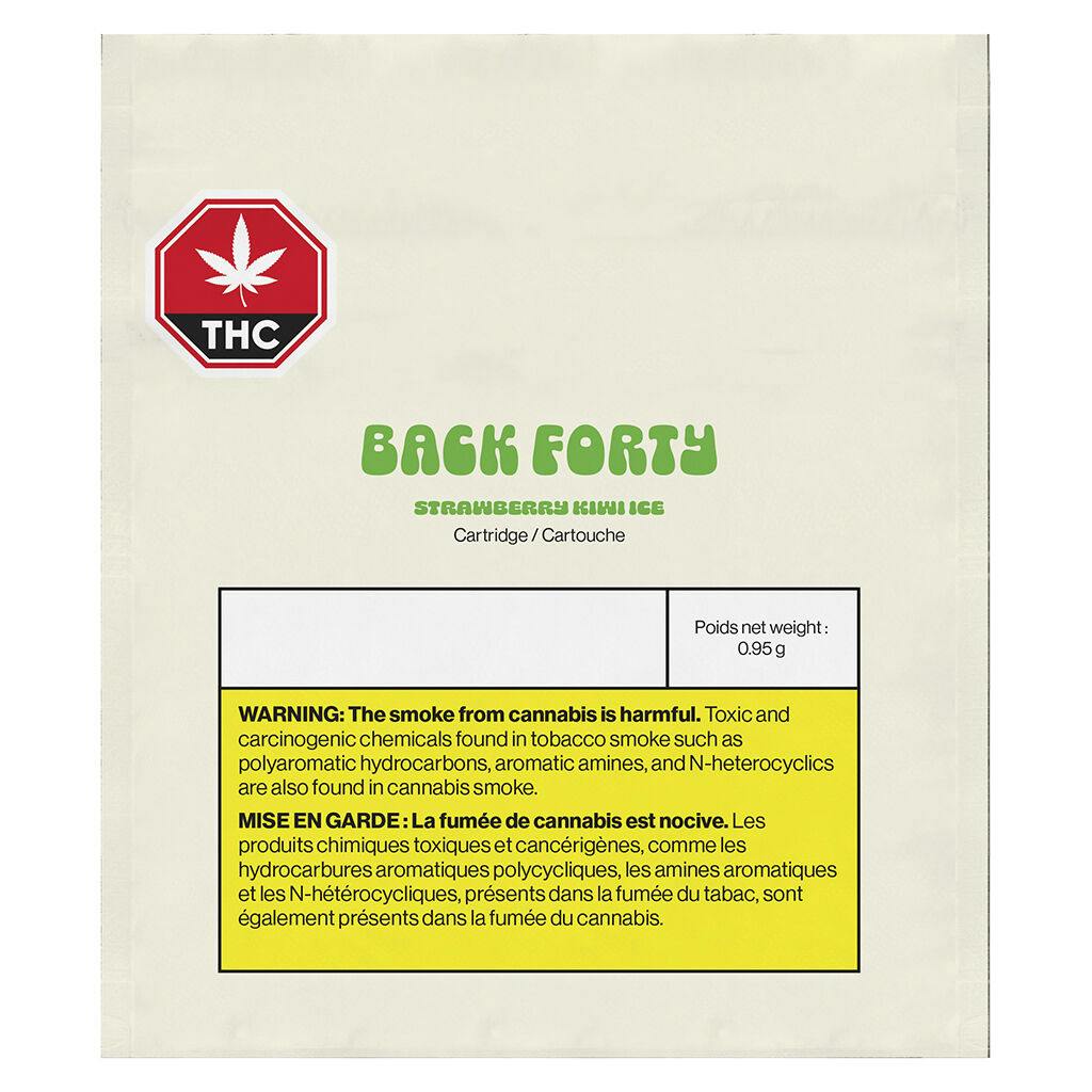 Back Forty - Strawberry Kiwi Ice 510 Thread Cartridge - 0.95g