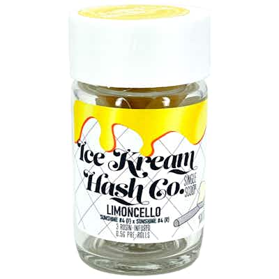Product: Ice Kream Hash Co. | Limoncello Single Scoop Rosin Infused Pre-Roll 3pk | 1.5g