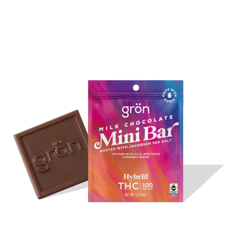Gron MINI MIlk Chocolate Bar – Hybrid 100mg-active