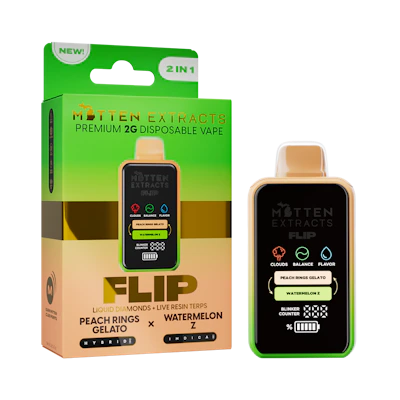 Mitten Extracts - 2g Flip Disposable - Peach Rings Gelato / Watermelon Z (H/I)