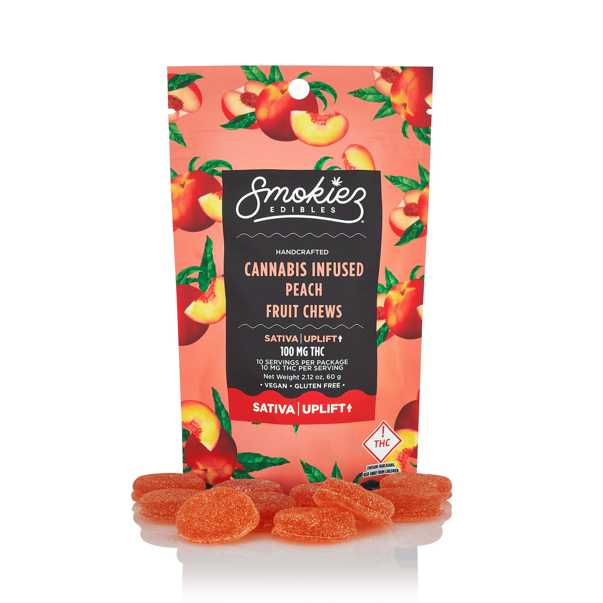 Smokiez Sweet Peach Gummies THC | MED | Native Roots Cannabis