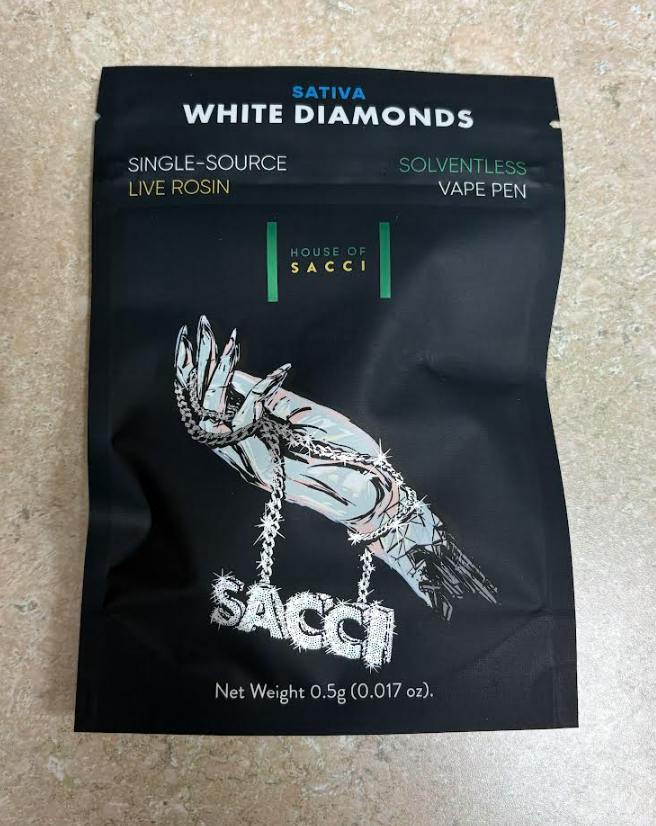 White Diamonds | .5g | Live Rosin AIO | Sativa | House of Sacci