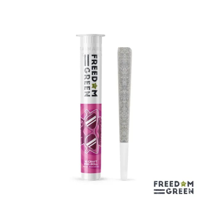 Freedom Green - 1g Preroll - Barbie Runtz