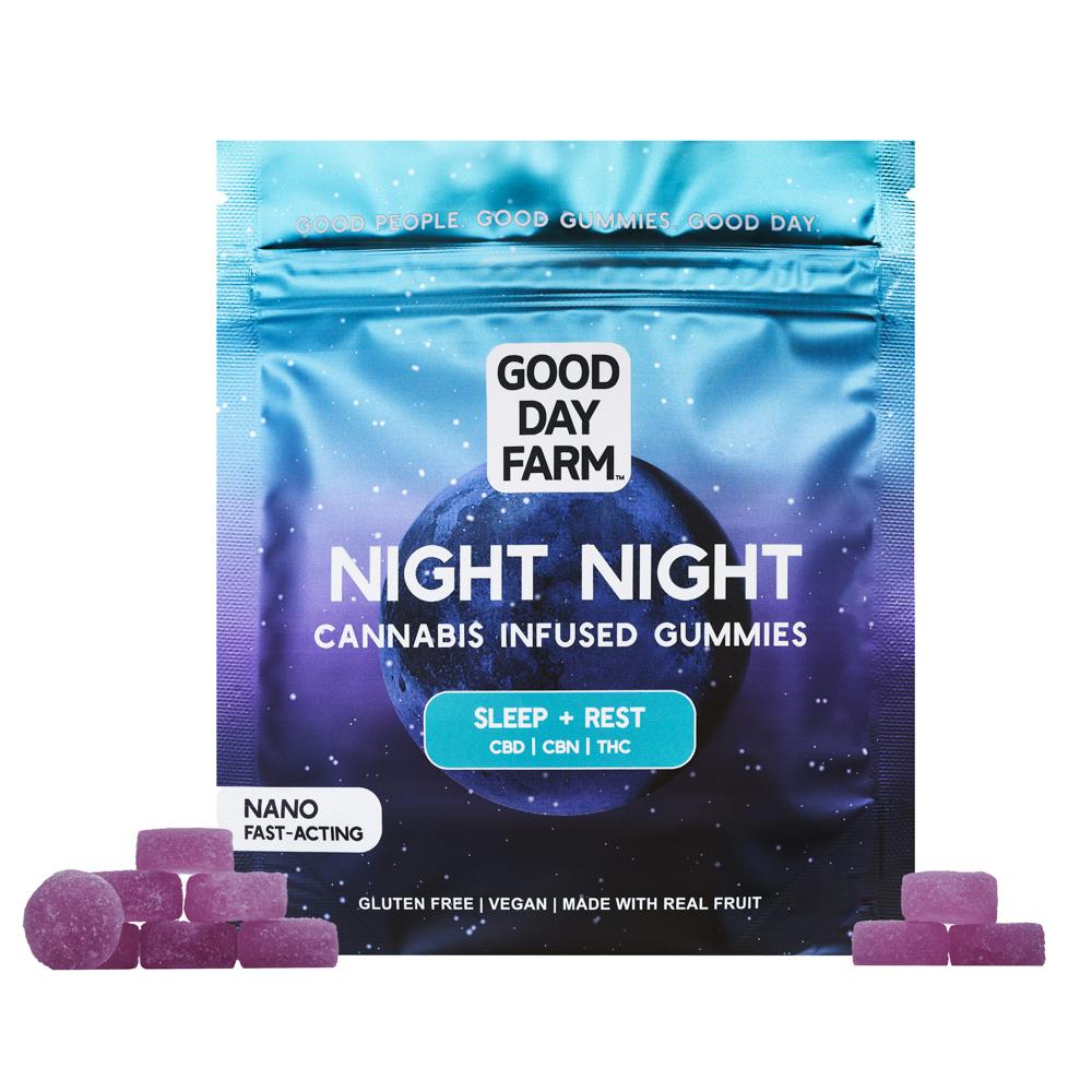GDF: Night Night Gummies | 40mg THC : 60mg CBD : 40mg CBN | 10pk