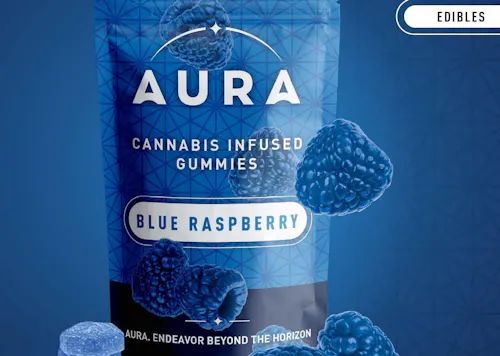 Aura | Blue Raspberry Crunch Gummies + CBN | 550mg | Indica-active