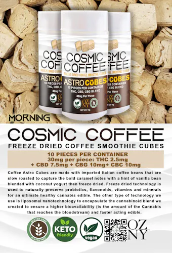 Astro Cubes | Cosmic Coffee | THC/CBD/CBG/CBC (Morning) Blend | 10pk-active