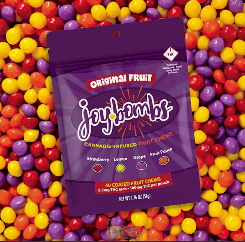 Original Fruit Joy Bombs – 40pk/100mg (2.5mg THC each)-active