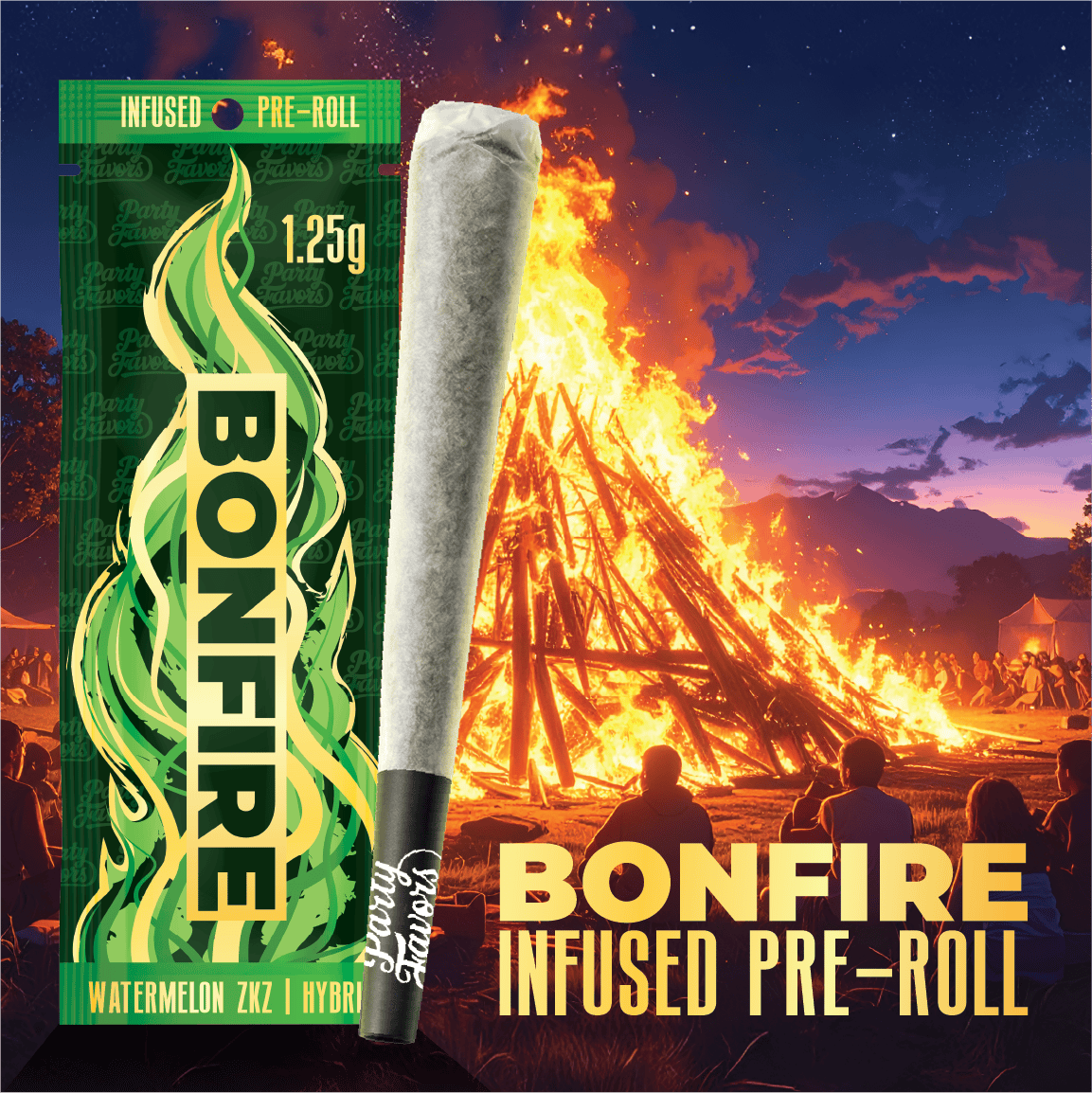 Party Favors PARTY FAVORS | WATERMELON ZKZ | INFUSED PRE ROLL HYBRID — PRE_ROLLS
