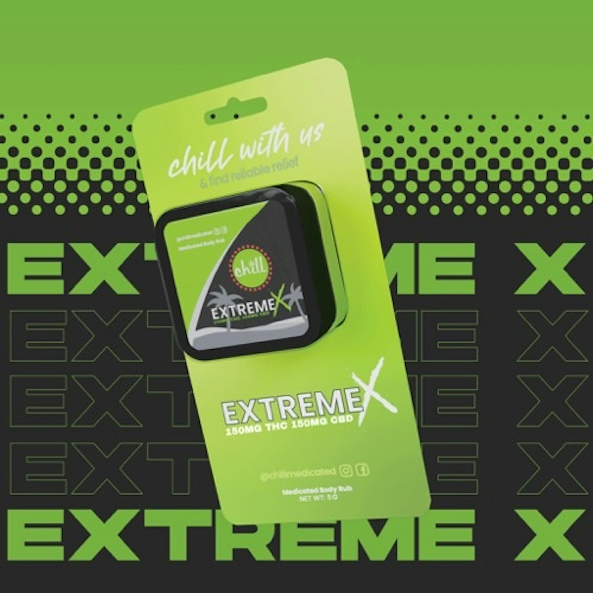 Chill Medicated - Chill To-Go Extreme X 150mg THC: 150MG CBD Topical