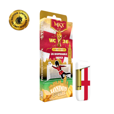 2g MKX Disposable *LIMITED EDITION* WC26 - London Pound Cake - Indica - DISPOSABLES by MKX Oil Co. at King of Budz