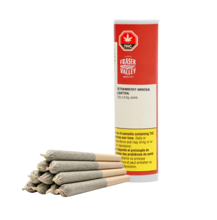 The Original Fraser Valley Weed Co - Strawberry Amnesia Pre-Roll 10x0.5g >S
