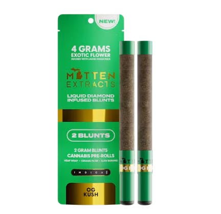 Mitten Extracts MITTEN EXTRACTS | OG KUSH | INFUSED BLUNTS | 2 x 2G INDICA — PRE_ROLLS