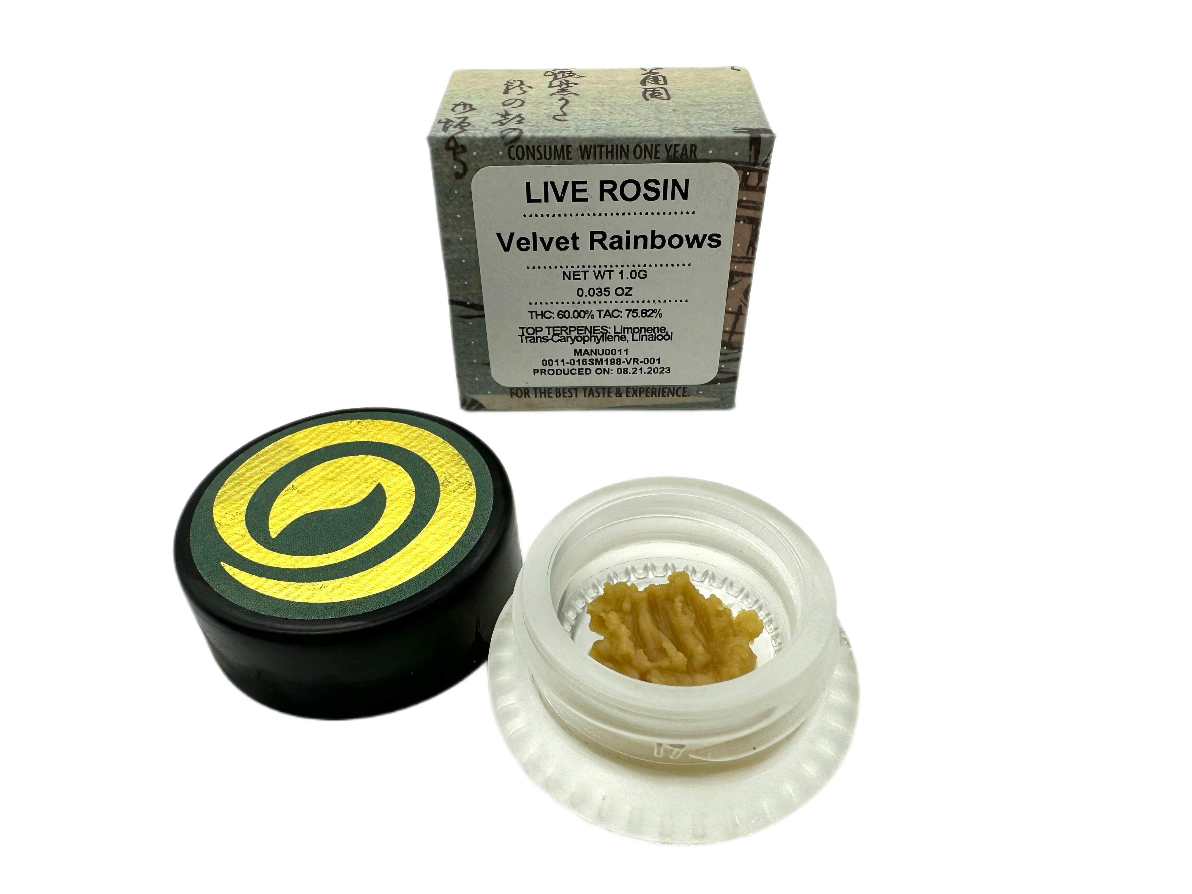 image of Velvet Rainbows | 1g Live Hash Rosin