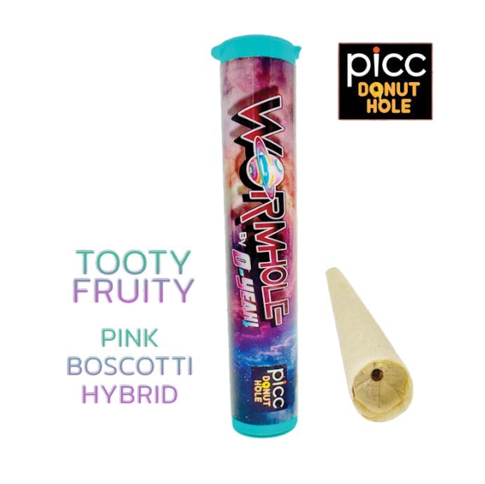 O-Yeah! Tootie Fruity Pink Boscotti 1g Wormhole Infused Pre-Roll