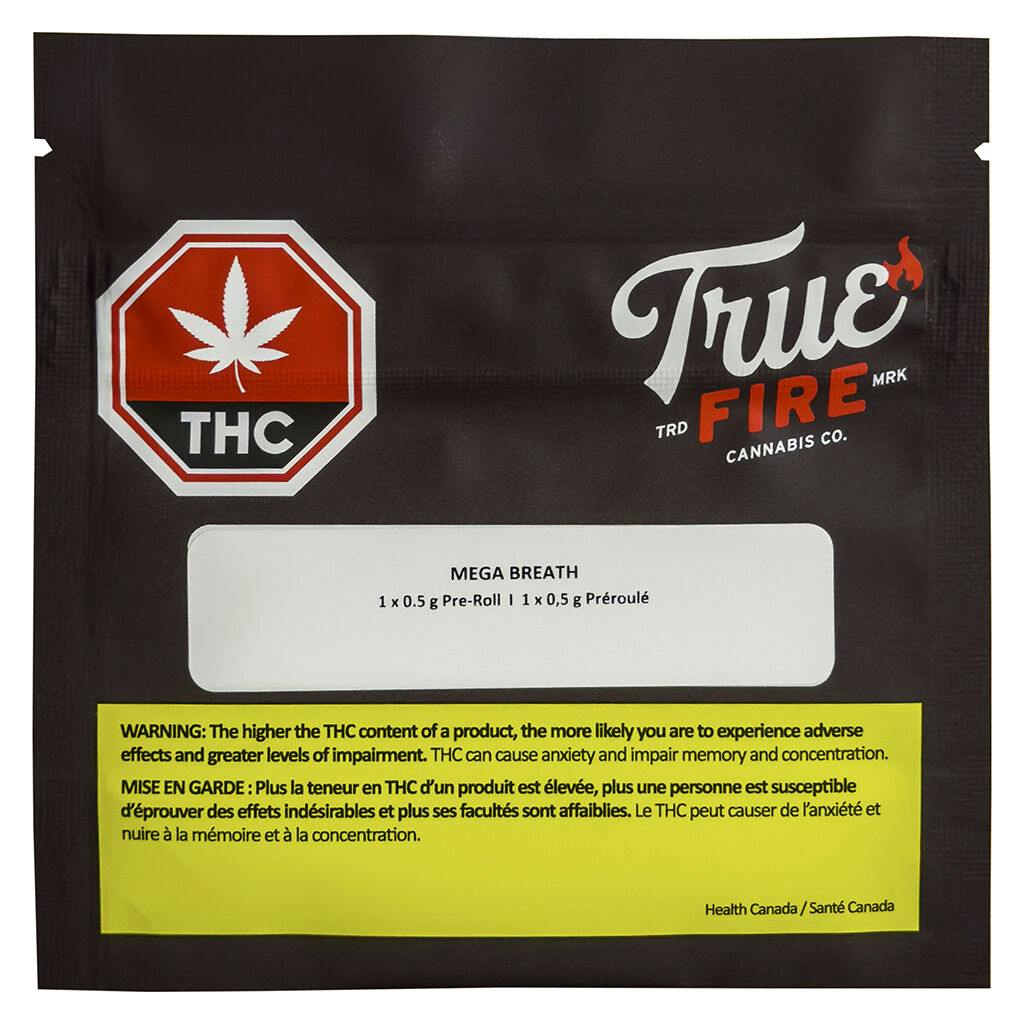 True fire - mega breath pre roll - 1x0. 5g