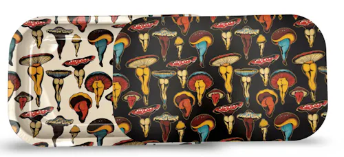 ZZZs Rolling Tray with Magnetic Cover | Shroom Booties by Cecilia Granata-1
