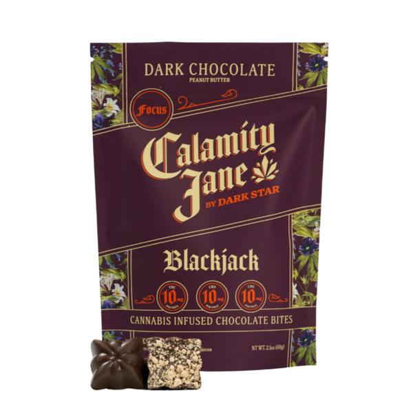 Dark Star Calamity Jane Dark Chocolate Peanut Butter 1:1:1 THC:CBD:CBG Bites