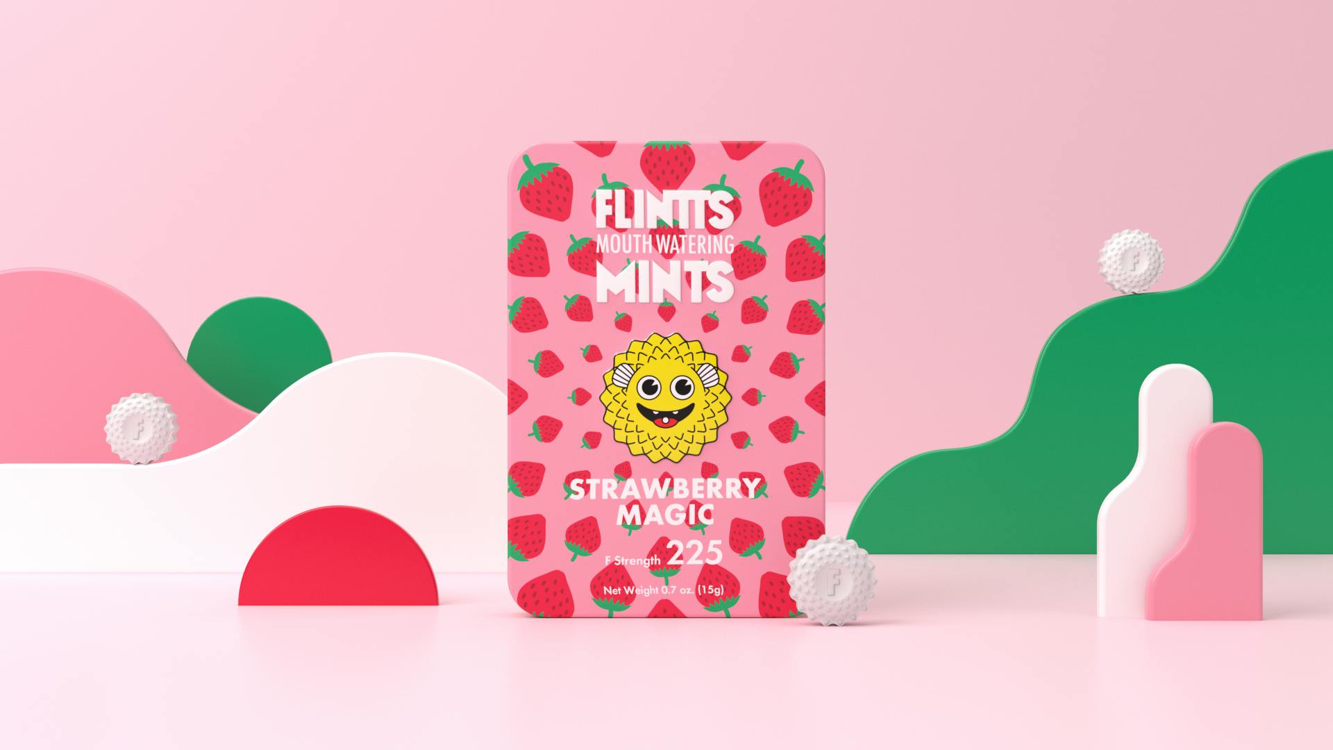 Flintts Mouth Watering Mints | Strawberry Magic