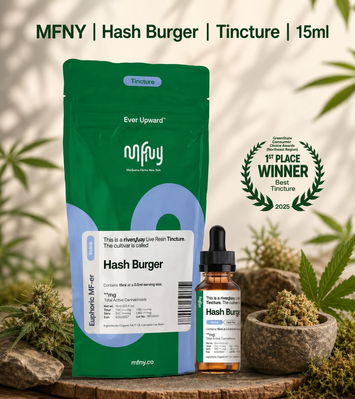 Product MFNY | Hash Burger | Live Rosin Tincture | 15mL