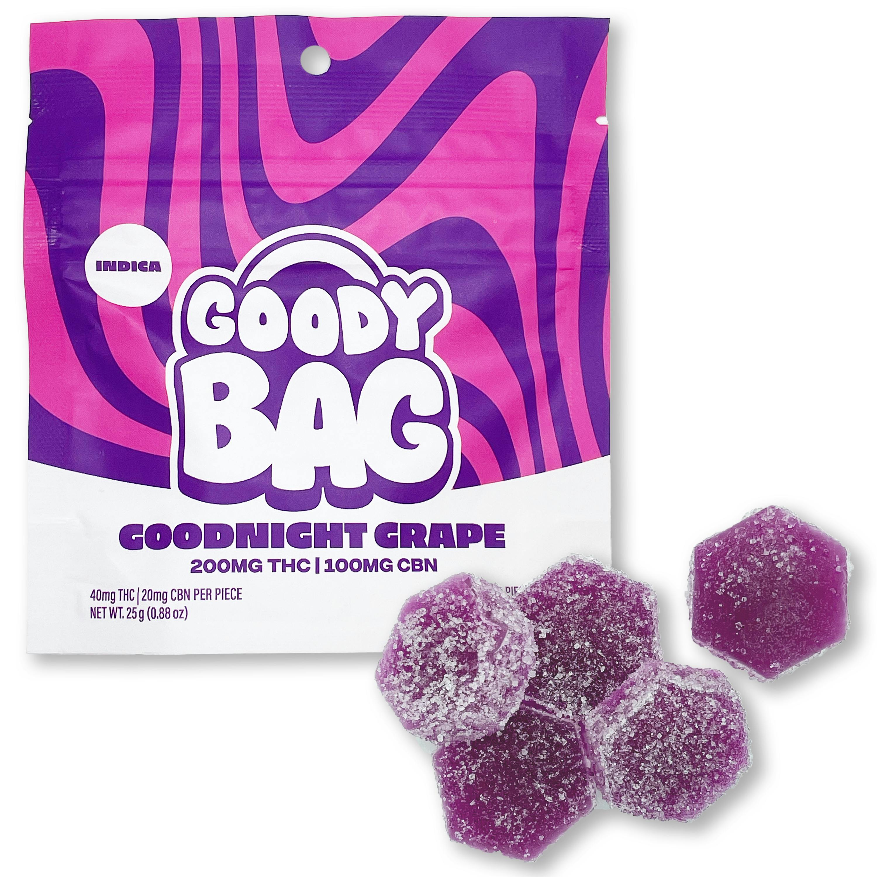 Goody Bag - Goodnight Grape Gummies 2:1 - 200mg THC / 100mg CBN