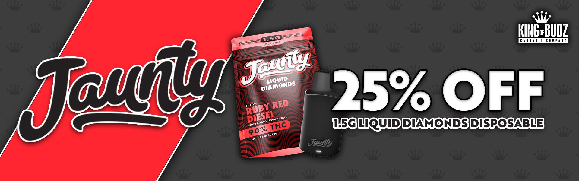 Jaunty - 1.5g Liquid Diamonds Disposable - 25 Percent OFF