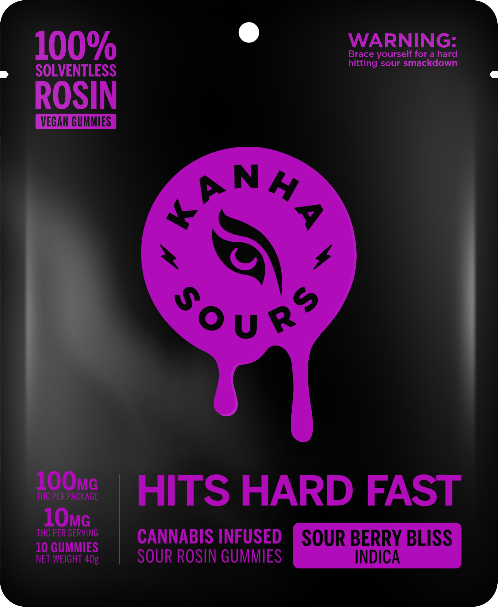 Product IP KANHA Rosin Gummies - Sour Berry Bliss 100mg (10pk)