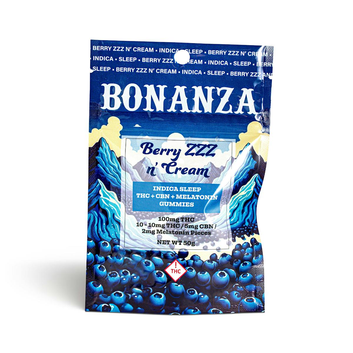 Photo of Berry ZZZ n’ Cream 2:1 THC/CBN + 2mg Melatonin Gummies – 100mg