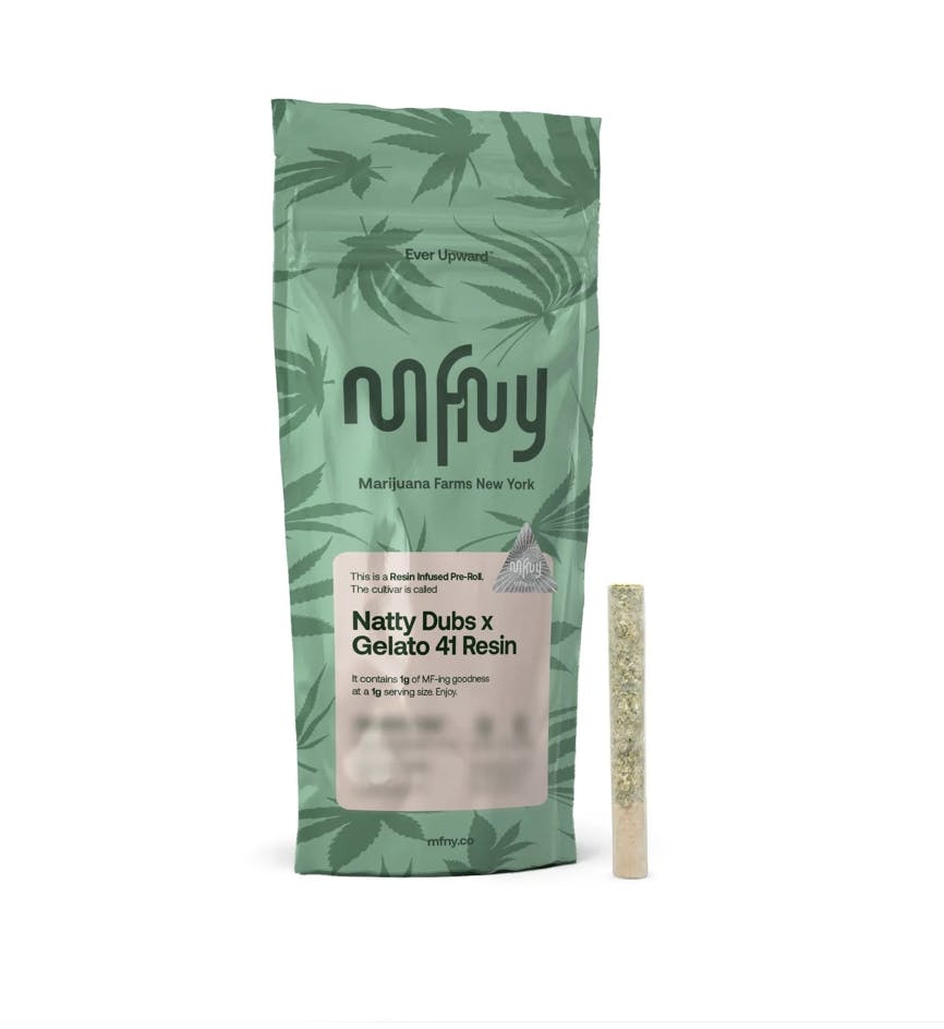Pre-Roll | MFNY | Infused Pre-Roll | Natty Dubs x Gelato 41 Resin | 1g