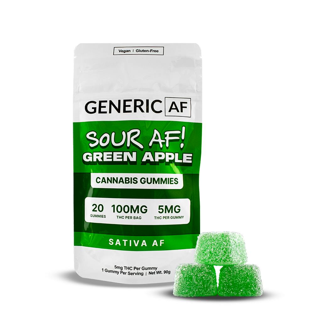 Generic AF | Sour Green Apple | 100mg | 20ct
