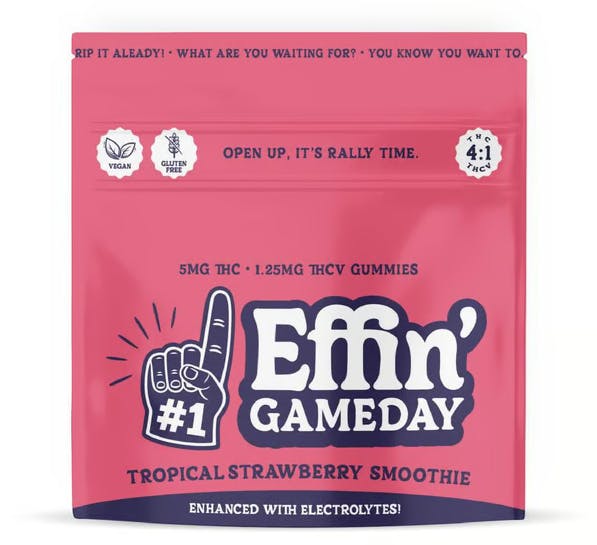 Product Effin' Game Day | Tropical Strawberry Smoothie | 4:1 THC:THCV | 20pk