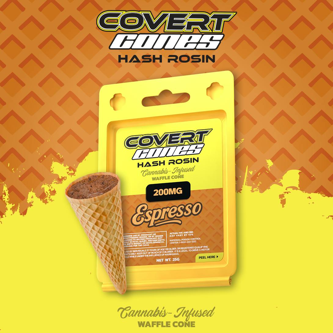 Product: Covert Cups | Rosin Cones - 200mg - Espresso