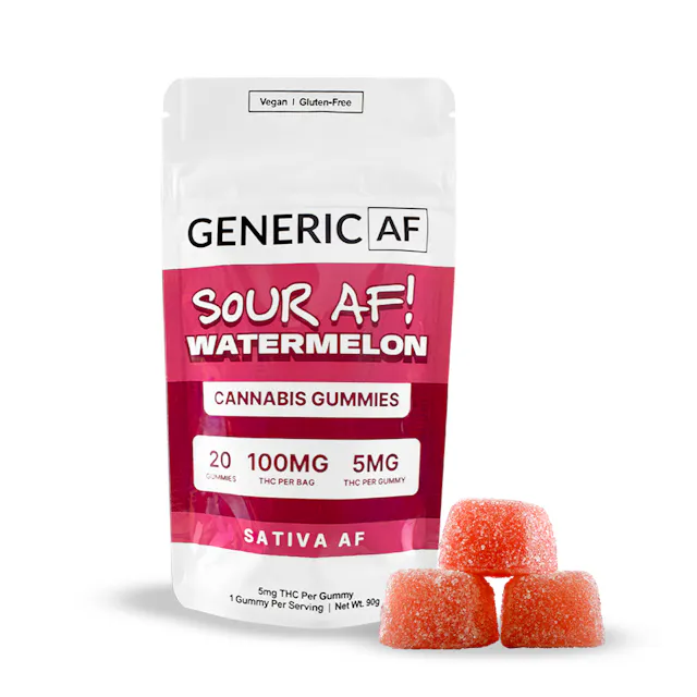 Generic AF Generic AF | Gummy | Sour AF Watermelon | 100mg 20pk