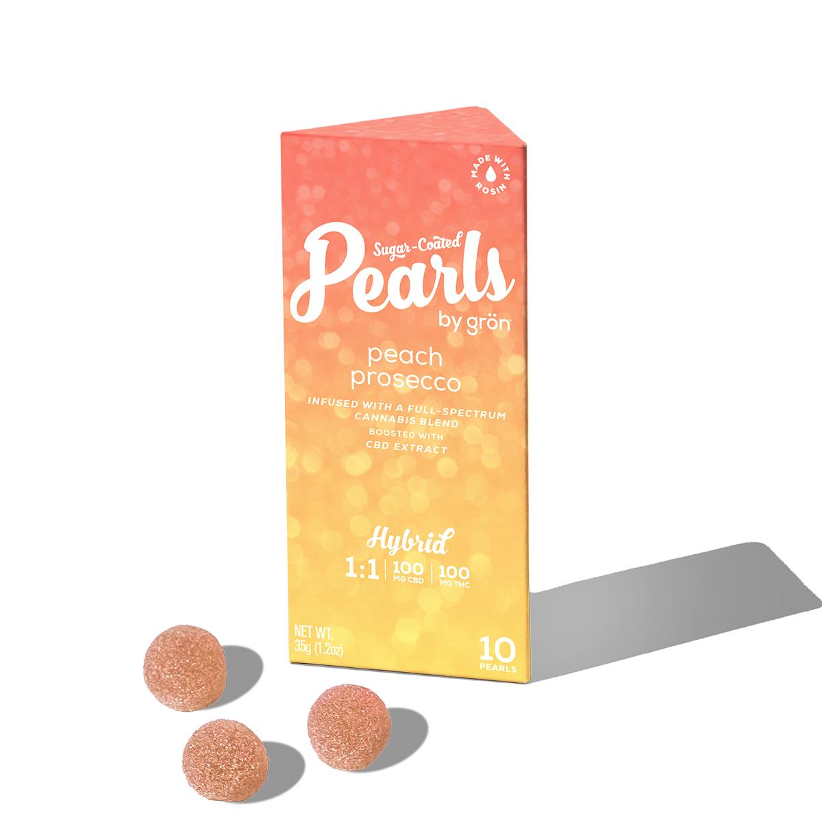 image of Peach Prosecco 1:1 | 100mg Gummies (10mg/10ct)